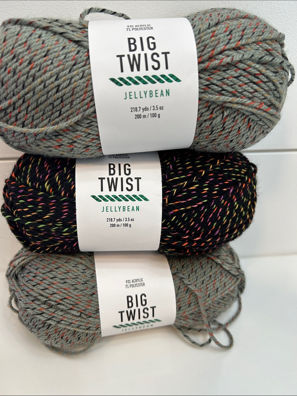 Big Twist Lot 2 rock candy 1 cosmic candy yarn skeins